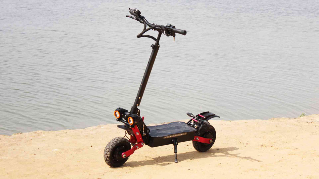 pulse performance electric scooter Rooder r803o11 with 10 inch tires dual motors 2400w 52v 28a battery